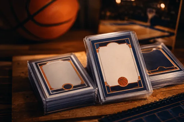 Modern basketball rookie cards displayed in protective cases